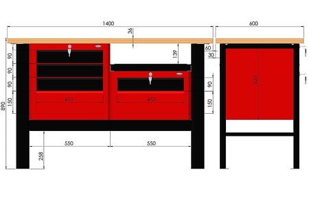 Stół warsztatowy N-3-11-01