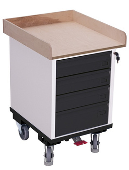 Cabinet with 4 drawers and 1 load surface VARIOfit sw-500.015/AG