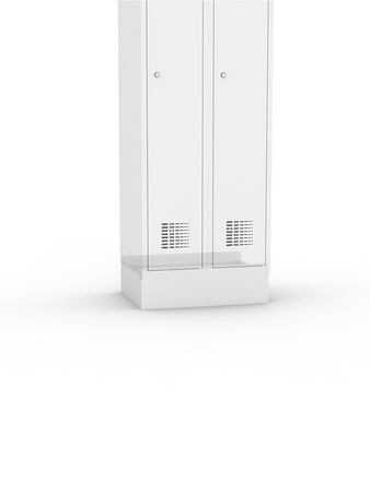 Cokół C 320W do szaf socjalnych WSU szer. 600 mm, 140×600×450 mm, jasnoszary RAL 7035 – Malow