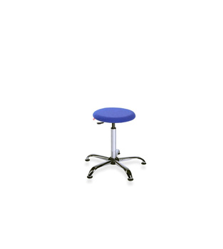 Taboret BlackTab 01 chrome chromowane — tkanina BEST na stopkach