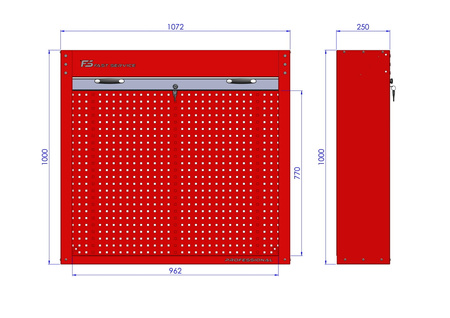 Gablota narzędziowa z żaluzją G107