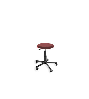 Taboret BlackTab 01 WH — tkanina BEST na kółkach