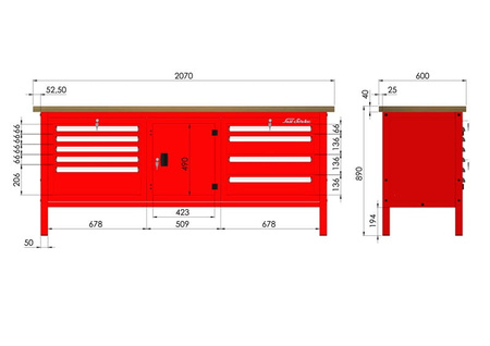 P-3-162-01 Stół warsztatowy