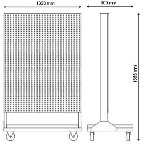 Tool stand made entirely of mesh panel (single-sided) P-5-05-02