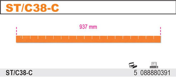 Przegroda poprzeczna szuflady wózka C38, 937 mm – Beta 8888ST/C38-C