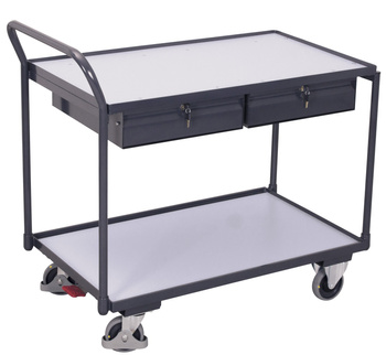 Wózek stołowy ESD z 2 powierzchniami użytkowymi i VARIOfit sw-600.959