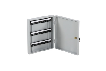 Szafka na klucze na 30 kluczy, stalowa, szara, 400×350×70 mm – KBX 30