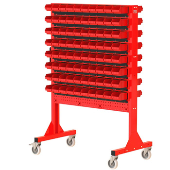 ST 110-22-P2 Stojak Narzędziowy w zestawie z listwami oraz pojemnikami (dwustronny)