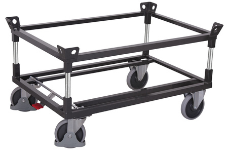 Wózek pod paletę z 2 ramami, RAL 7016 VARIOfit sw-870.114/AG