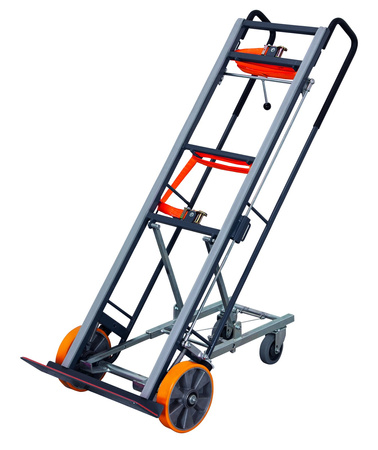 Schwerlast-Schubkarre mit Stützrädern, RAL 7016 VARIOfit sk-710.093/AG