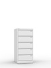 Szafka kartotekowa metalowa SZK 318, 5 szuflad B5, 1292×608×633 mm, jasnoszara RAL 7035 – Malow