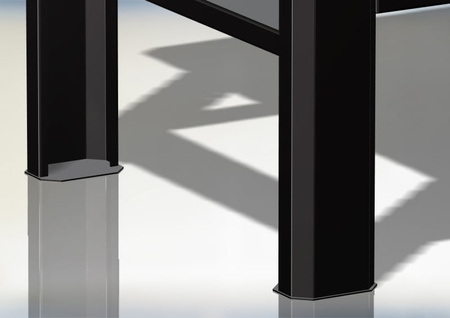 N-3-00-02 STÓŁ WARSZTATOWY PODSTAWOWY BLAT OBITY GUMĄ (SZER. BLATU 1960 mm)