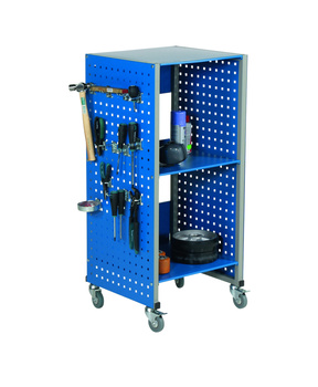 Wózek narzędziowy z panelami perforowanymi 1080×490×445 mm, bez pulpitu