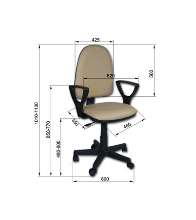 Krzesło biurowe CLERK — tkanina syntetyczna