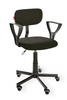 Krzesło laboratoryjne z podłokietnikiem Black 01 PD WH RKW-12