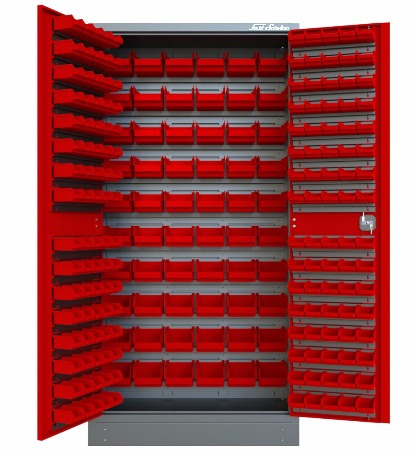 M-3-01-01 Metalowa szafa warsztatowa z pojemnikami