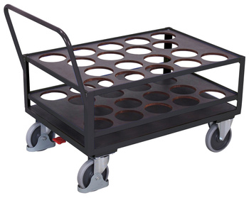 Wózek do transportu butli stalowych, RAL 7016 VARIOfit sw-700.337/AG