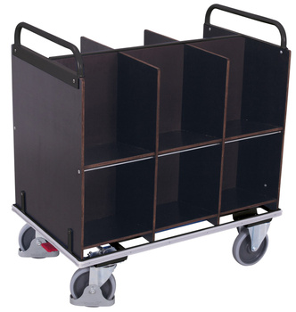 Wózek do akt z 12 przegrodami, RAL 7016 VARIOfit sw-700.995/AG