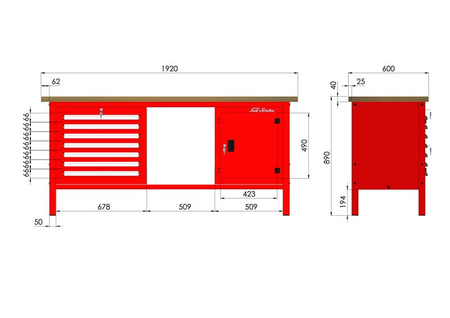 P-3-154-01 Stół warsztatowy