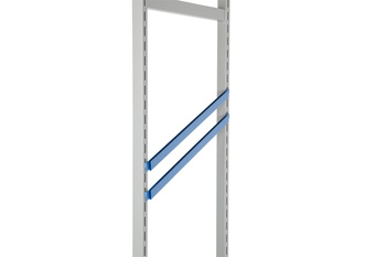 Wspornik skośny półki regału warsztatowego, długość 510 mm, niebieski – Hyllo