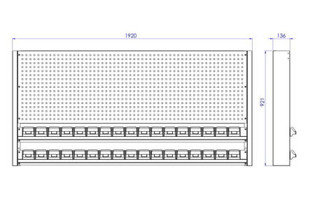 N-4-07-04 Tablica na narzędzia 920mm x 1920mm x 135mm