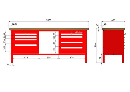 P-3-136-01 Stól warsztatowy