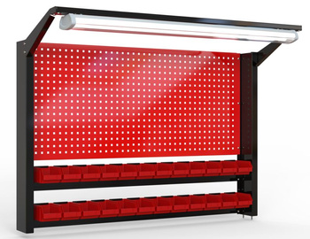 Tablica na narzędzia 920mm X 1350mm X 135mm z oświetleniem - POWYSTAWOWA