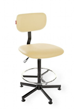 Krzesło obrotowe wysokie Black Eco H+ RING RKW-27