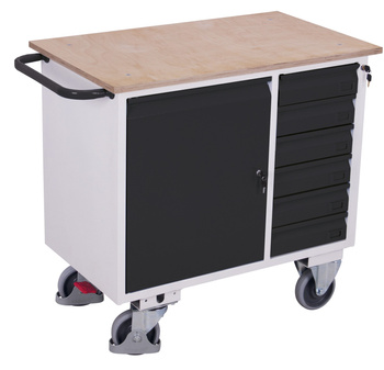 Wózek warsztatowy z 6 szufladami VARIOfit sw-985.001/AG