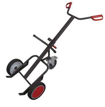 Taczka do beczek z kołem podporowym z hamulcem VARIOfit fk-1104/AG