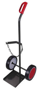 Taczka do transportu 1 butli stalowej o pojemności 20, 40 - 50 l, RAL 7016 VARIOfit fk-1200.001/AG