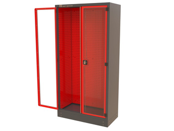 M-3-01-07 Szafa warsztatowa z płytami perforacyjnymi i przeszklonymi drzwiami