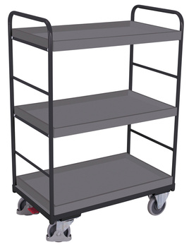 Wysoki wózek półkowy, RAL 7016 VARIOfit sw-700.247/AG