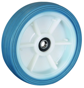 Koło z pełnej gumy, 260 x 65 mm, niebieski VARIOfit ebg-260.002