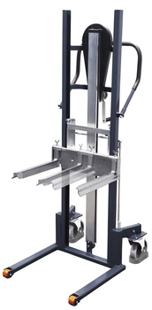 Podnośnik materiałowy z regulowane widłami, RAL 7016 VARIOfit sg-154.013/AG