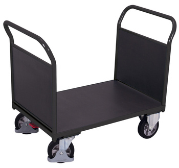 Wózek ręczny z 2 burtami z płyty sklejki  RAL 7016 VARIOfit sw-800.213/AG