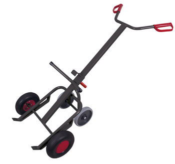 Taczka do beczek, 2 koła podporowe VARIOfit zu-3342/AG