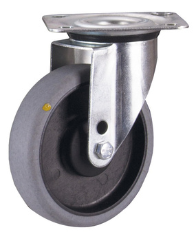 Koła obrotowe, 125 x 40 mm, szare (ESD) VARIOfit lpg-125.036