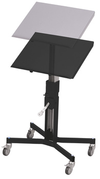 Stojak materiałowy z ręczną korbką RAL 7016 VARIOfit sw-405.012/AG