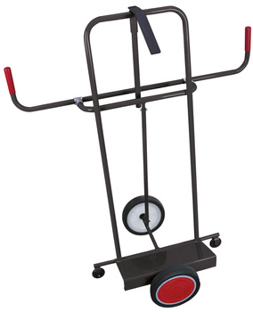 Taczka do płyt z przestawnym zabezpieczeniem, RAL 7016 VARIOfit sk-710.046/AG