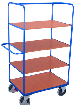 Wysoki wózek piętrowy ze składanymi półkami VARIOfit sw-800.238