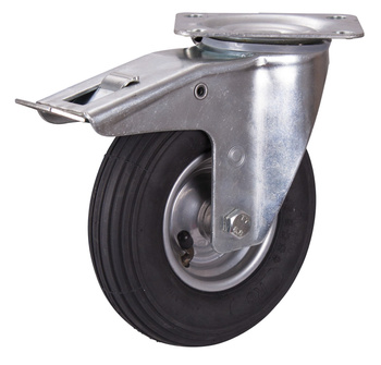 Koło z hamulcem, 200 x 50 mm, czarne (pneumatyczne) VARIOfit dpl-200.000