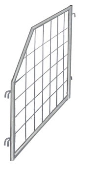 Przegroda do nadstawki paletowej, skośna, ocynkowa VARIOfit zpa-100.111