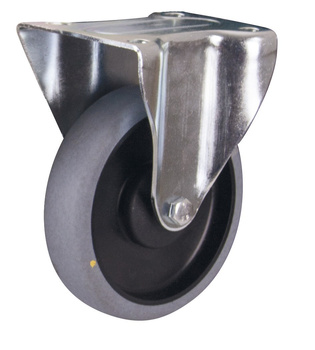 Koła stałe, 125 x 32 mm, szare (ESD) VARIOfit bpg-125.036