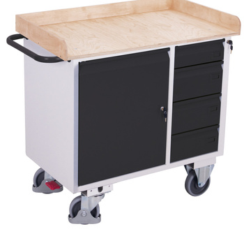 Wózek warsztatowy z 4 szufladami i krawędzią VARIOfit sw-985.002/AG