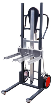 Podnośnik materiałowy z regulowane widłami, RAL 7016 VARIOfit sg-154.012/AG