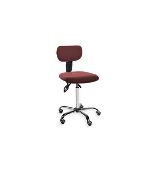 Krzesło Black 01 chrome asynchro WH — tkanina BEST na kółkach