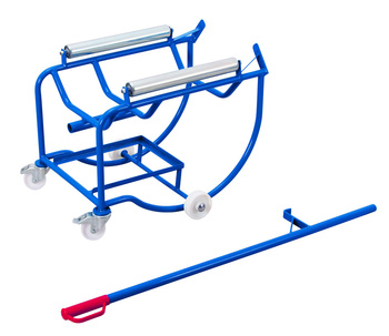 Wózek przechylny do beczek, 2 stalowe wałki VARIOfit zu-3202