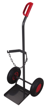 Taczka do transportu 1 butli stalowej o pojemności 20, 40 - 50 l, RAL 7016 VARIOfit fk-1201.001/AG