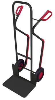 Taczka stalowa, duża łopata, RAL 7016 VARIOfit sk-710.201/AG